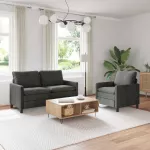 Sofa Sofos komplektas 2 vnt. Antracito Poliesteris