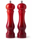 Atusa prieskonių malūnėlis. Rankinių pipirų ir druskos malūnėlių rinkinys 22 cm HAGE raudonas (GS-red)