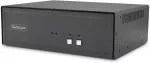 StarTech .COM 2 prievadų dviejų monitorių saugus KVM perjungiklis HDMI-DP 4K 60Hz NIAP 4.0 sertifikuotas stalinis KVM perjungiklis 2 kompiuteriams 2 monitoriams (CK4-HP202C)