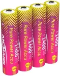Ansmann Baterijos &bdquo;Pure Power&ldquo; Li-Ion Micro AAA (1250 mAh) 1311-0034 rinkinys, 4 vnt.
