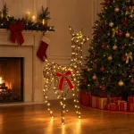 3D Kalėdų elnias LOVIISA 110 LED &Scaron;ilta balta 70 x 26 x 100 cm