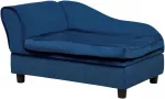 Aosom Naminių gyvūnų sofa su daiktadėže, mėlyna, medžio rėmas, iki 15 kg, 76 x 45 x 43 cm