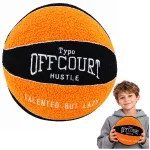 Lean Toys Soft Plush Basketball (Oranžinis & Juodas, 23cm)