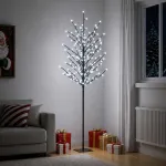 LED rutuliukų Kalėdų eglutė Juoda 180 cm Plienas 220 LED
