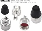 4 Metaliniai Vožtuvų Dangteliai + 2 Schrader Vožtuvai ir Montavimo Įrankis