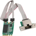 Gigabit tinklo plok&scaron;tė M.2 A+e, I210at lustas, Rj45