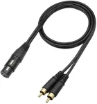 Xlr į 2 Rca Stereo Audio Kabelis, 1m