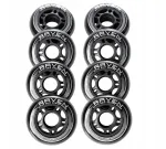 Grivel Juodi riedučių ratukai Raven 82a Pu 76mm, 8 vnt.