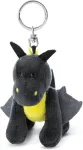 Nici Glubschis Nici Dragor 47992 raktų pakabukas - juodas/geltonas 9 cm