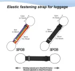 4 elastinių bagažo tvirtinimo diržų rinkinys, reguliuojamas bagažo diržas, ne&scaron;iojamas bagažo diržas krep&scaron;iams pritvirtinti (juodas ir spalvotas)