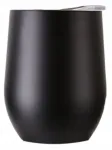 Terminis puodelis yerba mate, kavai, arbatai su dangteliu, juodas, 350 ml