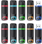 10 vnt. Usb atmintinės 128 Gb, įvairių spalvų
