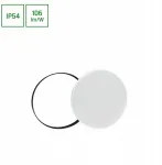 Spectrum Nymphea Juodas & Baltas Rings 32w Nw 230v 115st Ip54 Fi380x55 Baltas/juodas