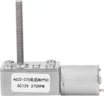 375 Rpm Worm Dc reduktorius su puikia žalvarine rite, greičio mažinimo variklis Dc12v M6 x 50 mm sriegio turbo sliekinis reduktorius turbininis sliekinis reduktorius