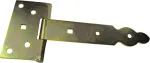 Aerzetix - C58408 - 2 dekoratyvinių durų vyrių rinkinys "t" formos 145 x 53 x 86 x 2.5 mm - galvanizuotas plienas - portalų geležies ornamentiniams vintažiniams rusti&scaron;kiems retro spintelių baldams antikvariniams