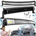 Darbinis žibintas 80cm lanko formos i&scaron;lenktas 12v 24v Led juosta tolimojo &scaron;viesos Led Bar Ip65