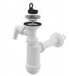 Alcaplast Praustuvo sifonas Dn32 su jungtimi, nerūdijančio plieno sietelis Dn63 A410p