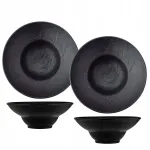 Gilus apvalus Wilmax Slatestone dubuo 22,5 cm 1100 ml porcelianas su akmens imitacija, 2 vnt.