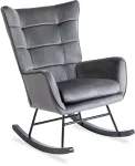 Mebel Elite Supamas fotelis JACKSON, veliūrinis, 67 &times; 88 &times; 95 cm, pilkas