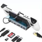 Cuifati steam deck dokas, skirtas rog ally &ndash; 10 viename dvigubas ventiliatoriaus dokas &ndash; 2 x usb 3.0, 3 x usb 2.0, hdmi 4k@60hz rj45, atminties kortelė, atminties kortelė, 100w pd prievadas
