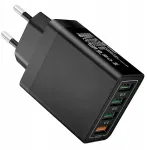 Greitasis tinklo įkroviklis 4x usb quick charge 3.0, juodas
