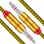 Ilgas tvirtas 1m aux mini jack 3,5mm kabelis su pynimu
