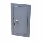 Aqbau metalinės grafito spalvos revizinės durelės su raktu 30x40cm