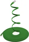 1attack.de 1 m - žalias - 5 vnt. cat.7 gigabit ethernet lan plok&scaron;čias kabelis (rj45) tinklo kabelis neapdorotas kabelis (10 gbit/s) montavimo kabelis plonas suderinamas su cat.5 - cat.5e - cat.6