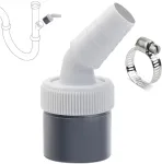 Indaplovės skalbimo ma&scaron;inos drenažo adapteris 1 1/4 colio skalbimo ma&scaron;inos jungties adapteris vamzdžio skersmeniui 40 mm, įėjimo skersmuo 18-24 mm su žarnos spaustuku indaplovei džiovyklei