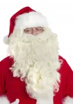 Barzda ir perukas Kalėdų Senelis kreminė 40cm + klijai