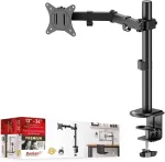 Barkan vieno monitoriaus laikiklis, skirtas 13-32 colių led/lcd ekranams, tvirtinamas prie stalo, pakreipiamas/pasukamas/reguliuojamas auk&scaron;tis, ergonomi&scaron;kas, i&scaron;laiko iki 6,5kg