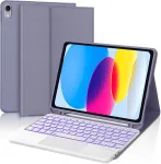 Klaviatūros dėklas, skirtas ipad 10-os kartos 10,9 colio 2022/ipad 11-os kartos a16 11 colių 2025, 7 spalvų ap&scaron;vietimo bluetooth magnetinė klaviatūra su jutikline dalimi (itali&scaron;kas)