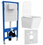Komplektas potinkinis rėmas su pakabinamu wc puodu Ivona baltas Swiss Meyer