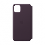 Apple iPhone 11 Pro Max odinis atverčiamas dėklas - Baklažano spalvos