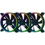 Razer | Kunai Chroma RGB 140mm LED | PWM na&scaron;umo ventiliatorius - 3 pakuotė | Hidraulinis