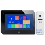 Orno Dviejų &scaron;eimų vaizdo domofono komplektas, spalvotas be ragelio, LCD 7 colių, jutiklinis ekranas, OSD meniu, atmintis, SD kortelės lizdas, DVR, vartų valdymas, juodas, FELIS MEMO MULTI2