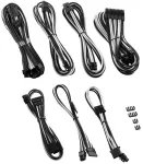 CableMod C serijos PRO ModMesh 12VHPWR kabelių rinkinys, skirtas Corsair RM, RMi, RMx (juoda etiketė) &ndash; juoda/balta