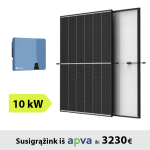 Saulės elektrinės komplektas 10kW: Inverteris Solplanet ASW 10K-LT-G2 Pro + TrinaSolar VERTEX S saulės moduliai