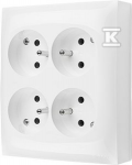 Kontakt Simon GN.4-KR.Z/U IP20 Baltas AQUACLICK