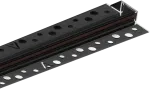 Užglaistomas magnetinės sistemos STICK bėgelis, juodas, 2m, 329604