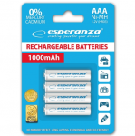 Esperanza EZA102W Įkraunama baterija Ni-MH AAA 1000MAH x4