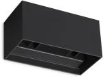 Sieninis &scaron;viestuvas Ideal Lux 25W LED sieninis fasado &scaron;viestuvas ATOM, juodas, 3000K, IP54, 328676