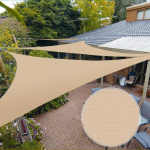 Uždanga/burė nuo saulės, 5x5x5 m, smėlio spalvos