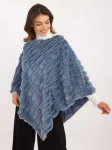 Wool Fashion Italia Poncho-AT-PN-2347.88-mėlyna