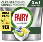 Indaplovių kapsulės Fairy Platinum All in One Lemon, 113 vnt., citrinų kvapo