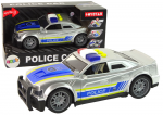 Lean Toys Sidabrinė policijos ma&scaron;ina su &scaron;viesomis ir garsais 1:14
