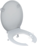 dangtis klozetas 502.791.00.1 / GEBERIT / SELNOVA COMFORT / TUALETO SĖDYNĖ, SU ATVIRA SĖDYNĖJE, Tvirtinimas I&Scaron; APAČIO, METALINIAI vyriai, ANTIBAKTERIJA /