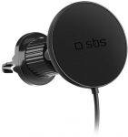 Telefono lakiklis su infuziniu pakrovėju SBS TESUPPMAG15WVENT suderinamas su MagSafe - juodas