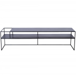 Customform RTV stalas, SENSO FLOWER METAL, 170x45 cm, Juodas