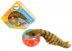 Lean Toys Interaktyvus kamuoliukas su pūkuota uodega, 14 cm
